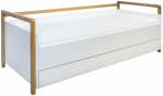 Lastevoodi Kocot Kids Victor TVI_BI_18-8ZS_M, valge v./hele pruun v., 80 x 180 cm, voodipesu kastiga, madratsiga