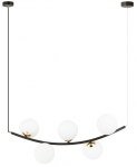 Valgusti rippuv Emibig Ritz 5, E14, 5 x 10 W, kuldne v./must v.
