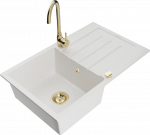 K&ouml;&ouml;givalamu Mexen Bruno, graniit, 79 cm x 49 cm x 20 cm, kuldne/valge