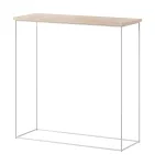 Konsoollaud ADRK Milan, valge v./pruunikas v., 30 cm x 80 cm x 80 cm