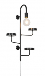 Valgusti seinale Domoletti Terra WL18098, E27, 1 x 40 W, must v.