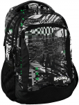 Kooli seljakott Paso BeUniq Cyber Pixel, valge v./must v./roheline v., 30 cm x 18 cm x 41 cm
