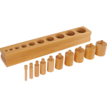 Hariv m&auml;ng, kuju sorteerija Block with Cylinders, puidu v., 11 tk
