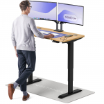Kirjutuslaud reguleeritava k&otilde;rgusega Desktronic HomePro, 120 cm x 60 cm, 61 - 125.5 cm, tamm v./must v.