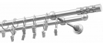 Kardinapuu komplekt Eliza Cylinder Krysztal, 150 cm, &Oslash; 16 mm, matt kroom