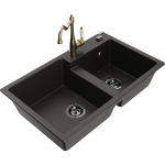 K&ouml;&ouml;givalamu Mexen Tomas, graniit, 80 cm x 50 cm x 19 cm, kuldne/must