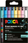 Universaalne markerite komplekt Posca Uni, &uuml;hepoolsed, mitmev&auml;rviline, 8 tk