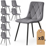 Toolide komplekt Akord Furniture Factory Milo, matt, grafiit v., 43.5 cm x 45.5 cm x 87 cm, 8 tk