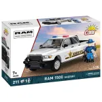 Konstruktor, auto Cobi RAM 1500 Sheriff 24658, 211 tk, valge v./mitmev&auml;rviline