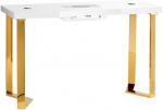 Manik&uuml;&uuml;rilaud ActivEshop Momo 05-GL, kuldne v./valge v., 70 cm x 120 cm x 50 cm