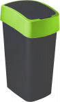 Pr&uuml;gikast Curver Flip, must v./roheline v., 45 l, 46 cm x 29.4 cm