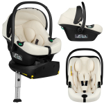 Kaasaskantav turvah&auml;ll Lionelo Astrid I-Size Set Plus, kreemjasvalge, 1 - 13 kg