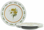 Taldrikute komplekt magustoidu Hermia, &Oslash; 21 cm, valge v./roheline v.