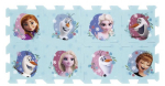 Matt beebidele - pusle EcoToys Frozen, 30 cm x 30 cm, 8 tk, helesinine v.