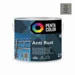 Emailv&auml;rv, korrosioonivastane metallkonstruktsioonidele Pentacolor Anti Rust, pooll&auml;ikiv, 2.7 l, hall v.