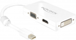 Jagaja Delock Mini Display port male, VGA / HDMI / DVI female, 0.15 m, valge v.