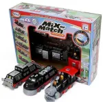 M&auml;ngurong Malik Mix or Match Magnetic Trains & Locomotives, must v./punane v./hall v.