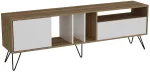 TV-laud Kalune Design Mistico, valge v./p&auml;hklipuu v., 180 cm x 35.5 cm x 58.7 cm