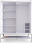 Riidekapp Kalune Design Martin 150, valge v., 150 cm x 57 cm x 200 cm
