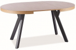 Laud pikendatav Domingo, tamm v./must v., 100 - 250 cm x 100 cm x 76 cm