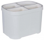 Korraldaja - &uuml;mbris Splendid Edith, valge, 15 cm x 11 cm x 11 cm