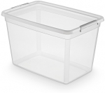 Kaanega hoiukarp, esemete hoidmiseks Basestor, 60 l, l&auml;bipaistev v., 58 x 39 x 35 cm