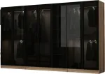 Riidekapp Kalune Design Kale 7652, pruun v./must v., 52 cm x 315 cm x 210 cm