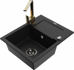 K&ouml;&ouml;givalamu Mexen Enzo 6506-77-670300-50-B, graniit, 57.6 cm x 46.5 cm x 17.4 cm, kuldne/must