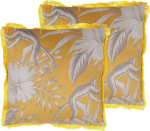 Dekoratiivne padi Beliani Manju, kollane v., 45 cm x 45 cm, 2 tk
