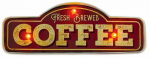 Dekoratsioon Forever Light Fresh Brewed Coffee LED-valgustusega, 13.5 cm, punane v./pruunikas v.