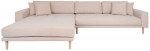 Nurgadiivan House Nordic Lido Lounge, kreemjasvalge, vasak, 290 x 170 cm x 76 cm