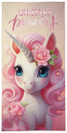 Laste r&auml;tik Unicorn RDO-72, valge v./roosa v., 140 cm x 70 cm