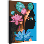 Maalimine numbrite j&auml;rgi Artgeist Lotus Lady MA_0623, mitmev&auml;rviline, 40 x 60 cm
