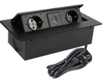 Sisseehitatud pikendusjuhe Design Light, 3 x 1,5 mm&sup2;, 3 m, 2 pesa, 2USB