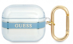 K&otilde;rvaklappide &uuml;mbris Guess GUA3HHTSB Apple AirPods 3, l&auml;bipaistev/sinine