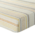 Voodilina Classic PRZI-02, valge v./sinep v./pruun v., 100 x 200 cm, kummiga