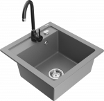 K&ouml;&ouml;givalamu koos kraaniga Mexen Vito, vaik/graniit, 49 cm x 52 cm x 21 cm, hall