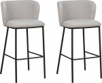 Toolide komplekt Beliani Mina, matt, hall v., 46 cm x 52 cm x 98 cm, 2 tk