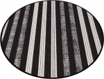 Vannitoa p&otilde;randamatt Foutastic Barcode, valge/must, 80 cm x 80 cm, &Oslash; 80 cm