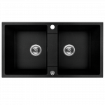 K&ouml;&ouml;givalamu Kuchinox Rab, graniit, 80 cm x 44 cm x 18.6 cm, must v.