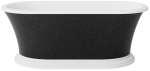 Vann, teisaldatav Besco Ziva Glam, 160 cm x 75 cm x 61 cm, ovaalne, valge/kroom