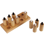 Hariv m&auml;ng, kuju sorteerija Montessori Pressure Cylinders, pruun, 10 tk