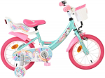Lisaratastega laste jalgratas, laste Volare Unicorn CB AG7, roheline, 14"