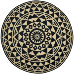 Vaip v&auml;literrassidele Verdemax Cabala, must v./beež v., 150 cm x 150 cm