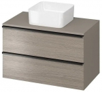Valamualune vannitoa kapp Cersanit Virgo, must v./hall v., 46.9 cm x 80 cm x 49.9 cm