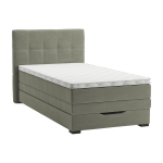 Voodi &uuml;hekohaline kontinentaalne Home4you Jeep, 90 x 200 cm, beež v., madratsiga, p&otilde;hjalippidega