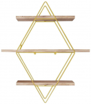 Seinariiul Kalune Design Prizma, pruun v./kuldne v., 70 cm x 16 cm x 30 cm (kahjustatud pakend)