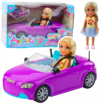 Nukk aksessuaaridega, autoga Lean Toys Ankiki My Car, 12 cm, mitmev&auml;rviline (kahjustatud pakend)