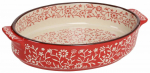 Keraamiline k&uuml;psetusvorm Home4you Star Bake, valge v./punane v., 23.5 cm x 14 cm
