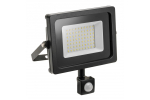 Prožektor liikumisanduriga, seinakinnitus GTV Inext, 50 W, 4000 lm, 6400 &deg;K, IP65, must v.